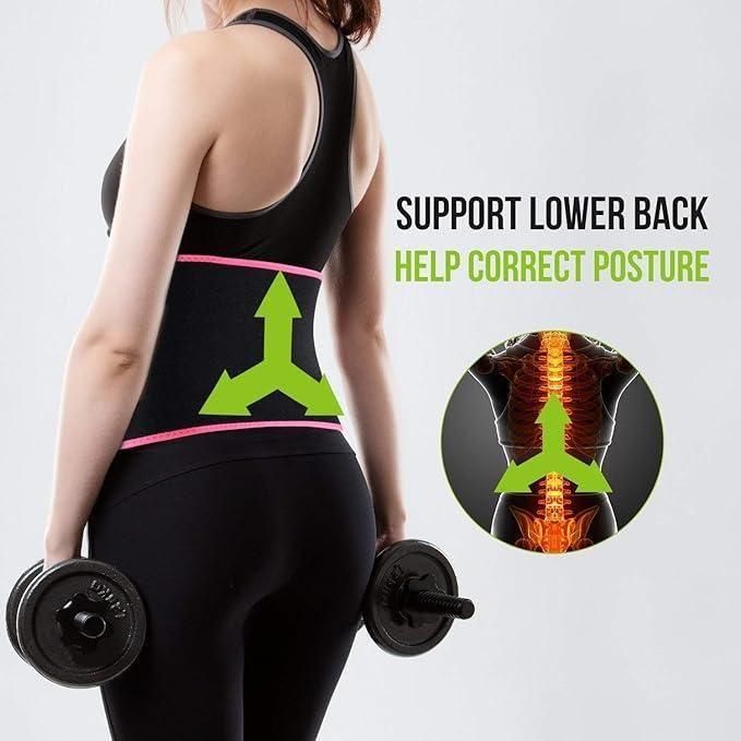 Adjustable Waist Trimmer Belt - Sweat Belt for Weight Loss & Back Support