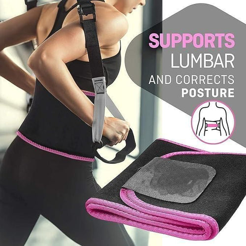 Adjustable Waist Trimmer Belt - Sweat Belt for Weight Loss & Back Support